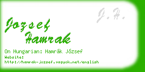 jozsef hamrak business card